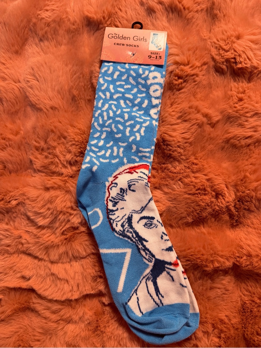 NWT Golden Girls Dorothy Zbornak Character Crew Socks Size 9-13
